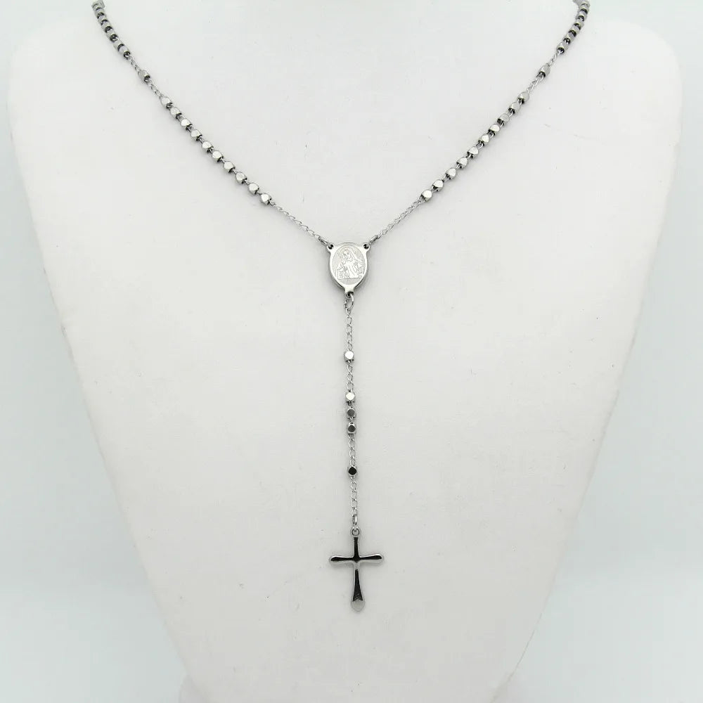 Collier Croix Acier Inoxydable – Chaîne Mixte Élégante, Durable et Intemporelle
