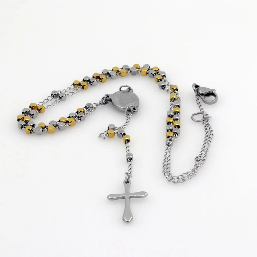 Collier Croix Acier Inoxydable – Chaîne Mixte Élégante, Durable et Intemporelle