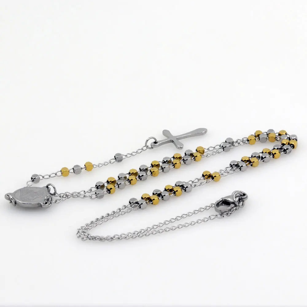 Collier Croix Acier Inoxydable – Chaîne Mixte Élégante, Durable et Intemporelle