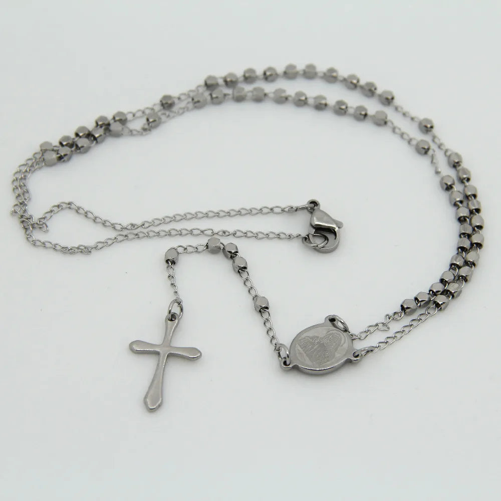 Collier Croix Acier Inoxydable – Chaîne Mixte Élégante, Durable et Intemporelle