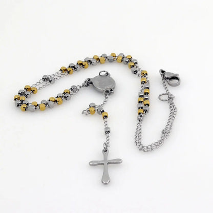 Collier Croix Acier Inoxydable – Chaîne Mixte Élégante, Durable et Intemporelle
