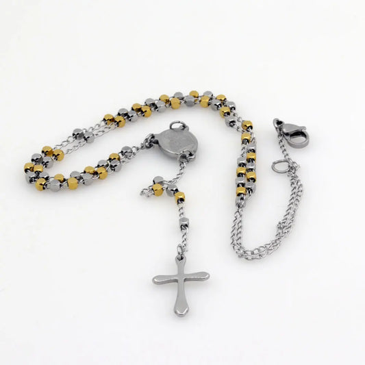 Collier Croix Acier Inoxydable – Chaîne Mixte Élégante, Durable et Intemporelle