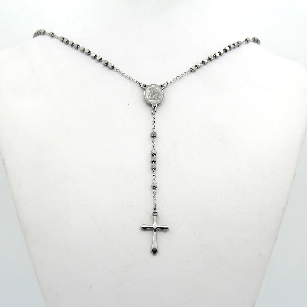 Collier Croix Acier Inoxydable – Chaîne Mixte Élégante, Durable et Intemporelle