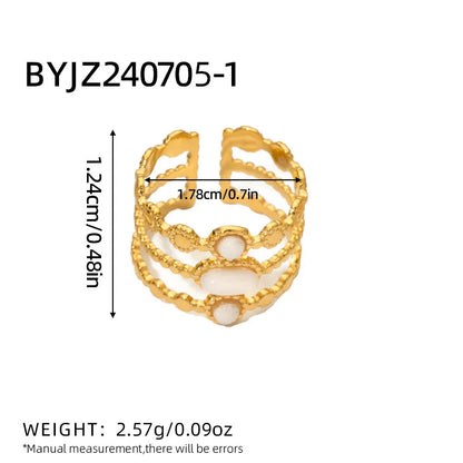 Bague femme émeraude en acier inoxydable