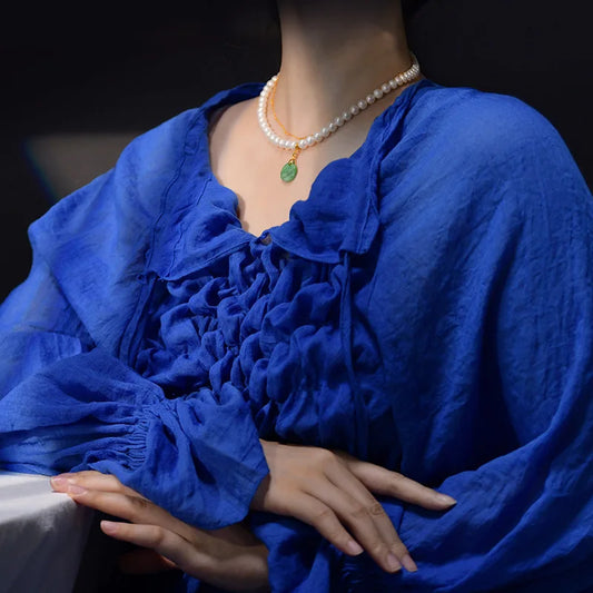 Collier de Perles avec Pendentif Vert – Bijoux Femme Élégant