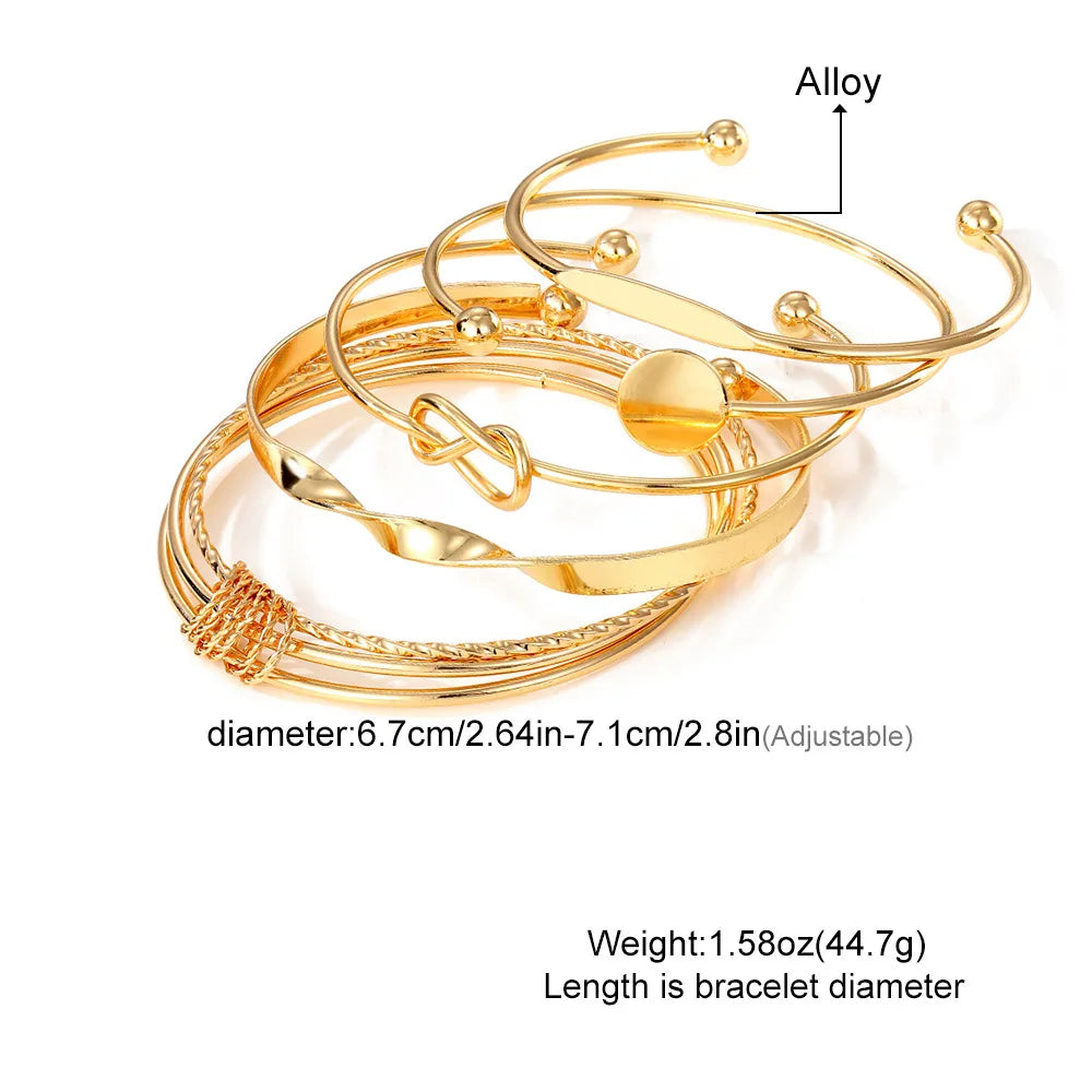 Bracelet Femme Multicouches Doré – Élégant et Ajustable